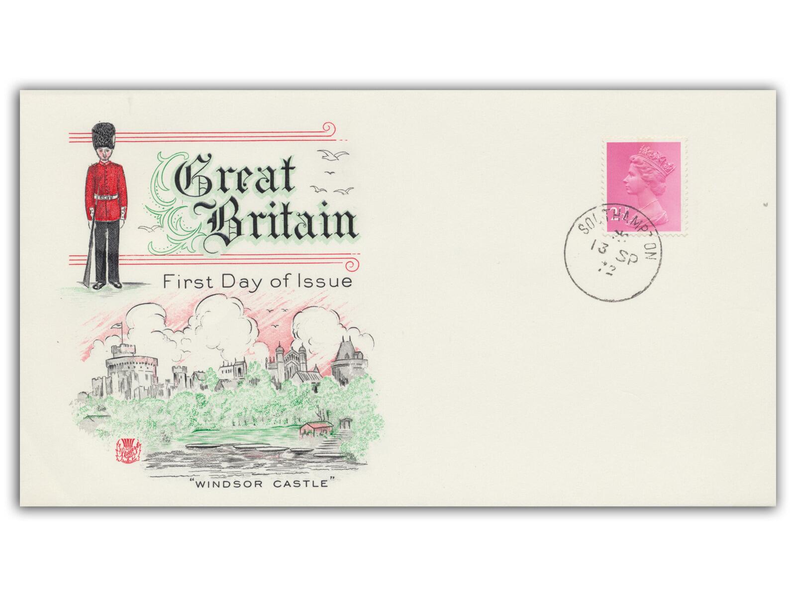 1972 2½p Gum Arabic, Southampton CDS