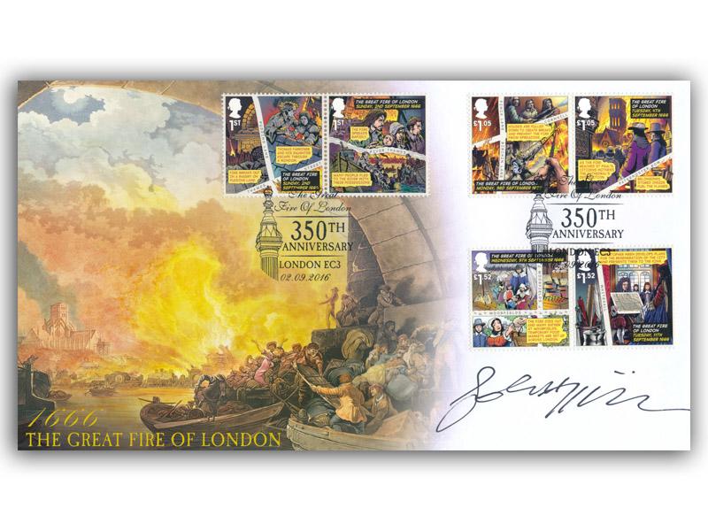 2016 The Great Fire of London, signed by John Higgins