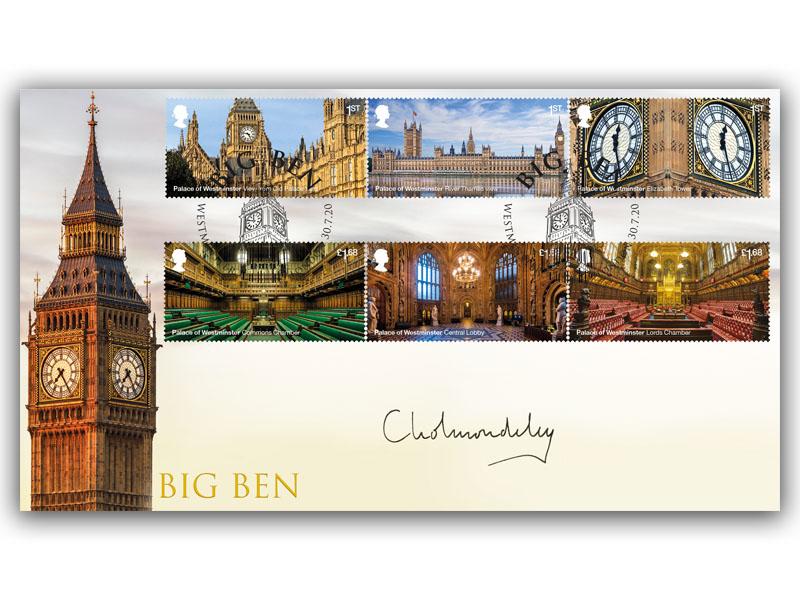 Palace of Westminster First Day Cover signed by Lord Cholmondeley