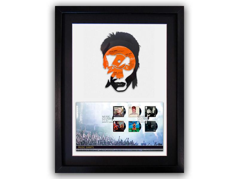 David Bowie Vinyl Art Framed with First Day Cover