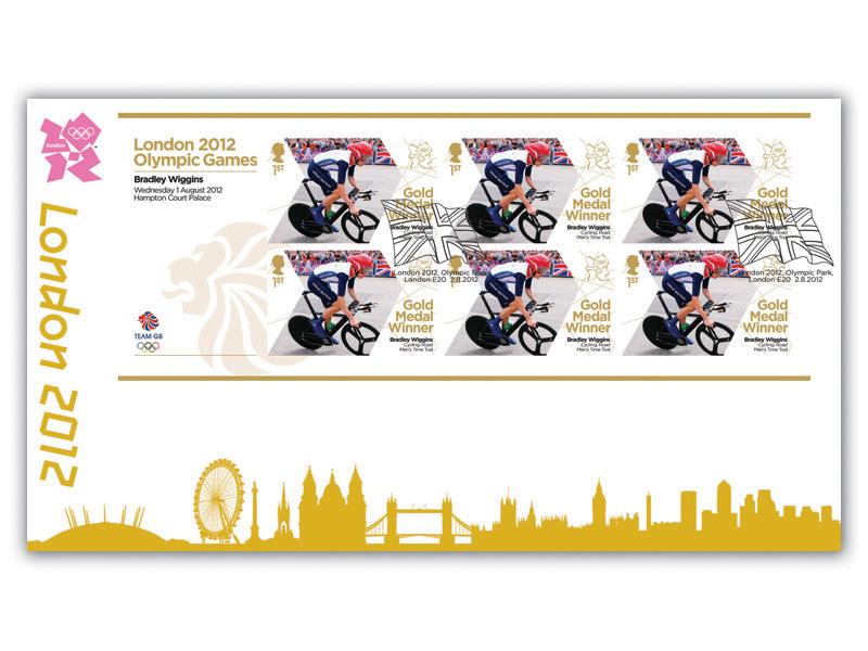 Bradley Wiggins Wins Gold Team GB Miniature Sheet Cover