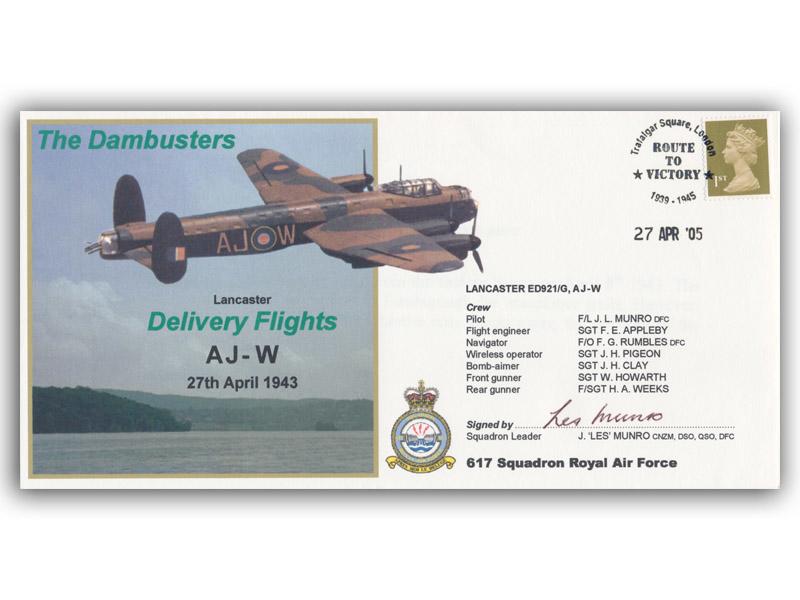 Les Munro signed 2005 Dambuster cover