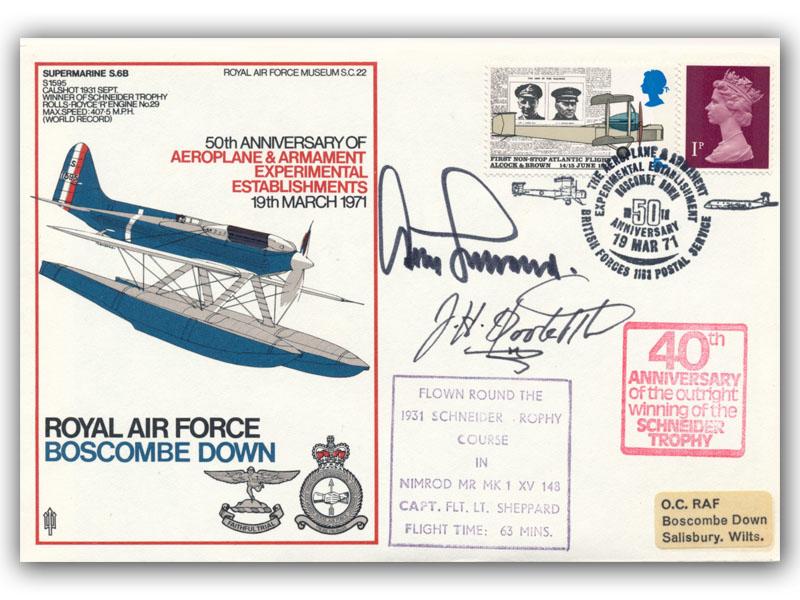 Jimmy Doolittle & Adolf Galland signed 1971 RAF cover