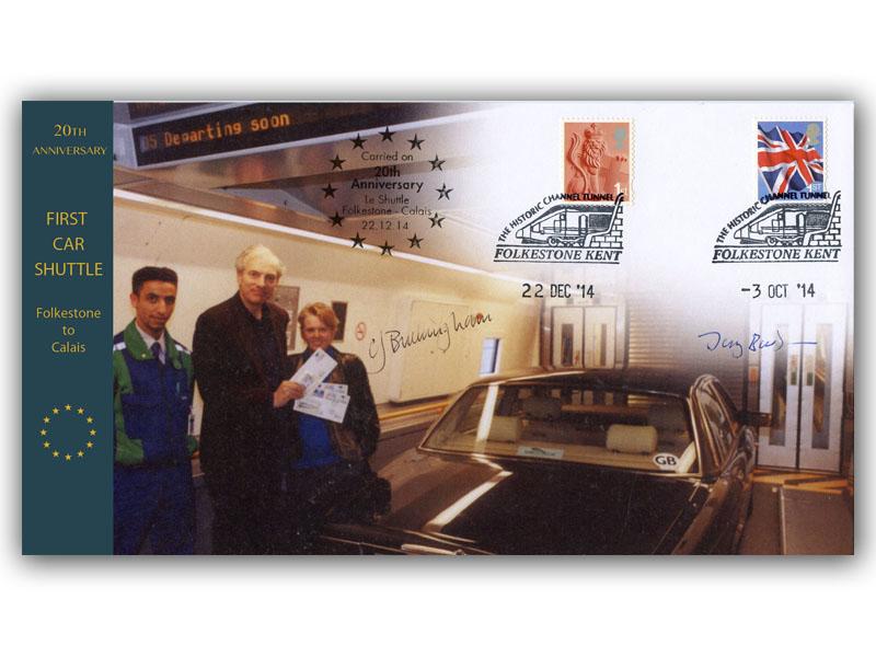 20th Anniversary of the Eurostar, carried, signed by Tony & Cath Buckingham