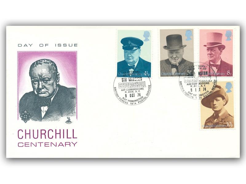 1974 Churchill, RAF Honnington BFPS 1874 postmark