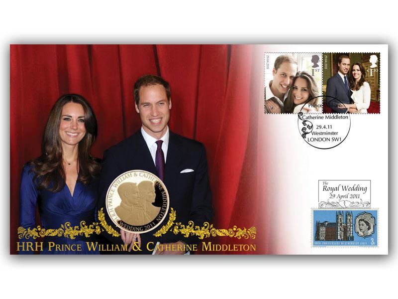 Royal Wedding Coin Cover - The Engagement (red curtain)