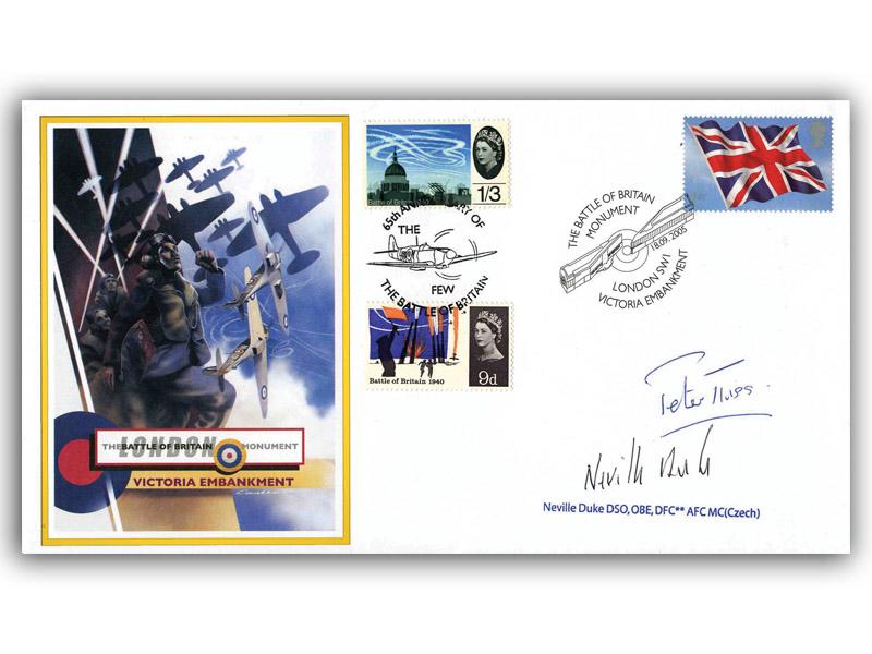 Battle of Britain Monument, Signed by Neville Duke and Peter Twiss