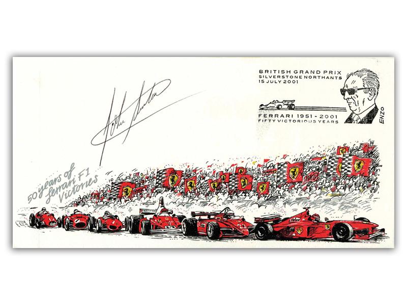 John Surtees signed 2001 Ferrari cover