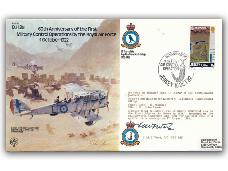 Ferdinand West VC signed 1982 RAF cover
