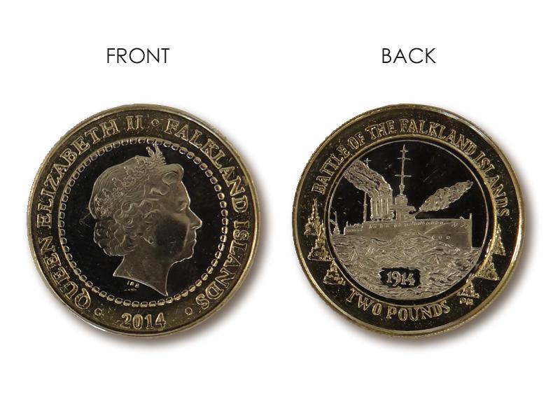 2014 Battle of the Falklands Centenary £2 coin