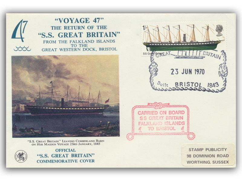 1970 SS Great Britain, Voyage 47 cover
