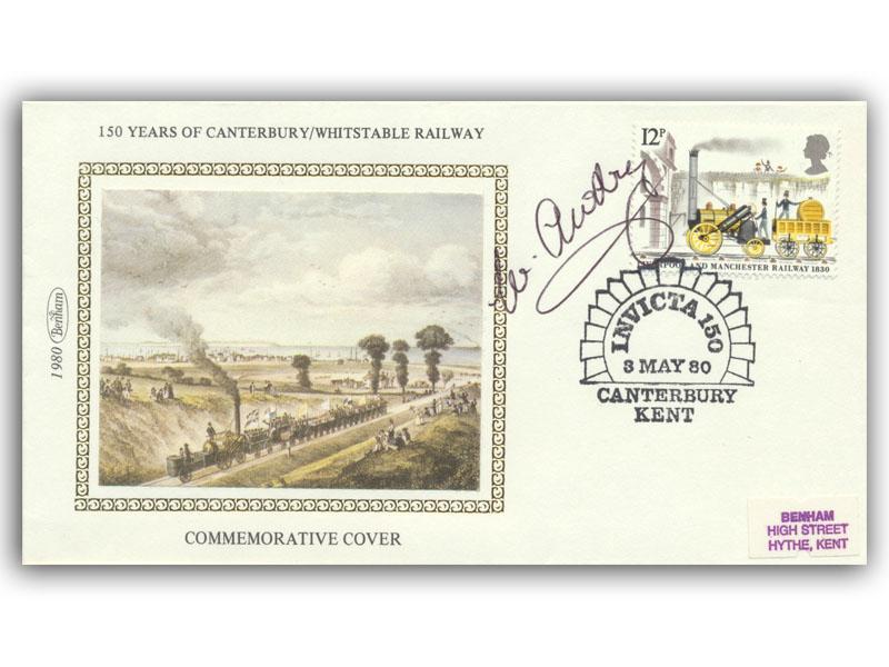 Rev Wilbert Awdry signed small railway cover