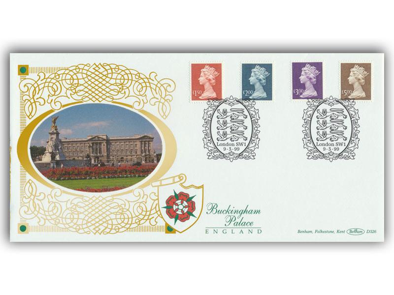 1999 High Values, London SW1 postmark