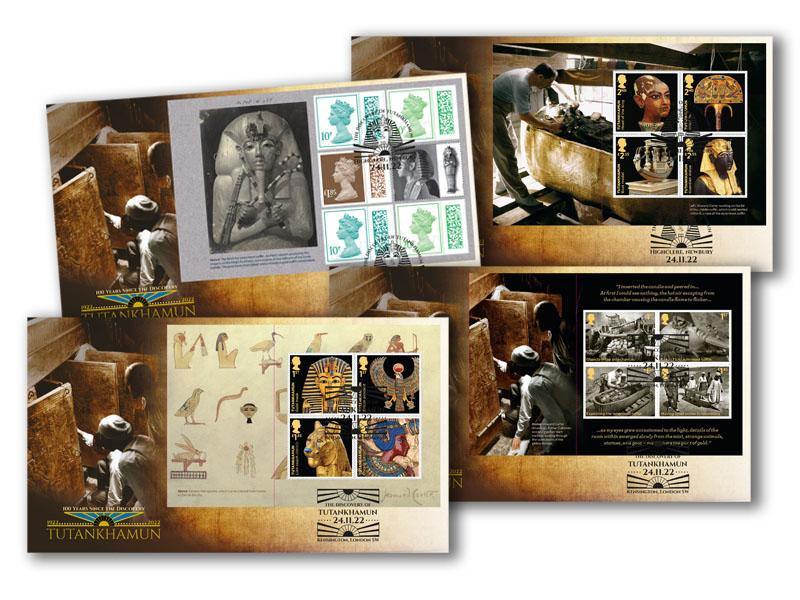 Tutankhamun Prestige Booklet, Buckingham postmarks