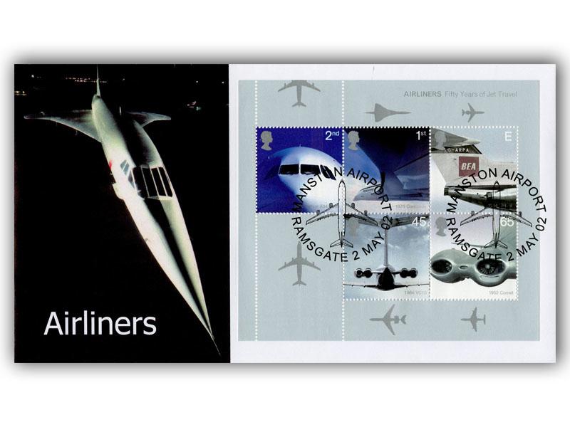 2002 Airliners miniature sheet, Manston Airport official