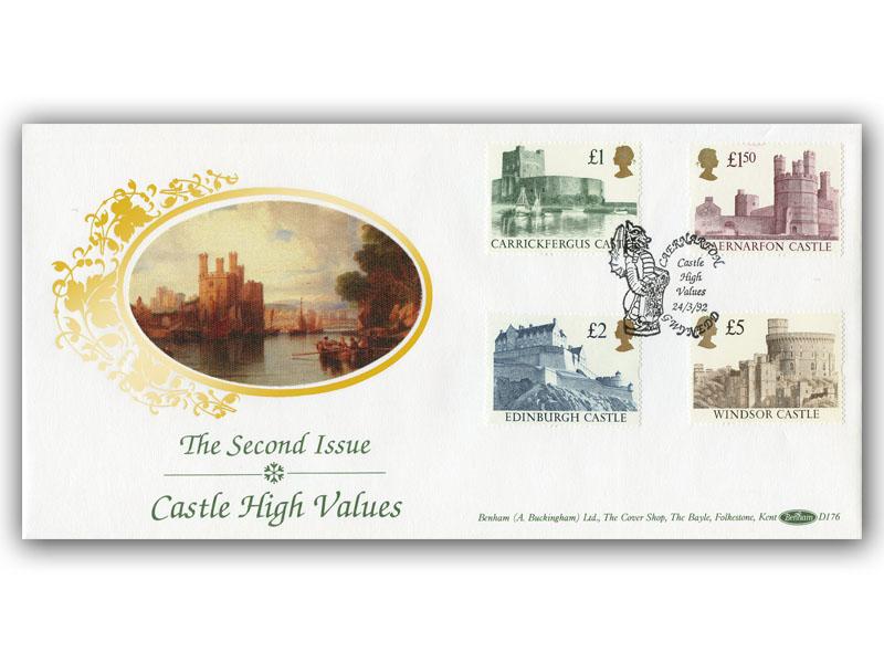 1992 Castle High Values, Caernarfon Postmark