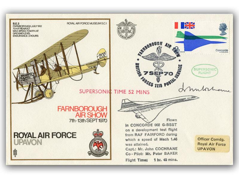 John Cochrane signed 1970 Farnborough Air Show cover