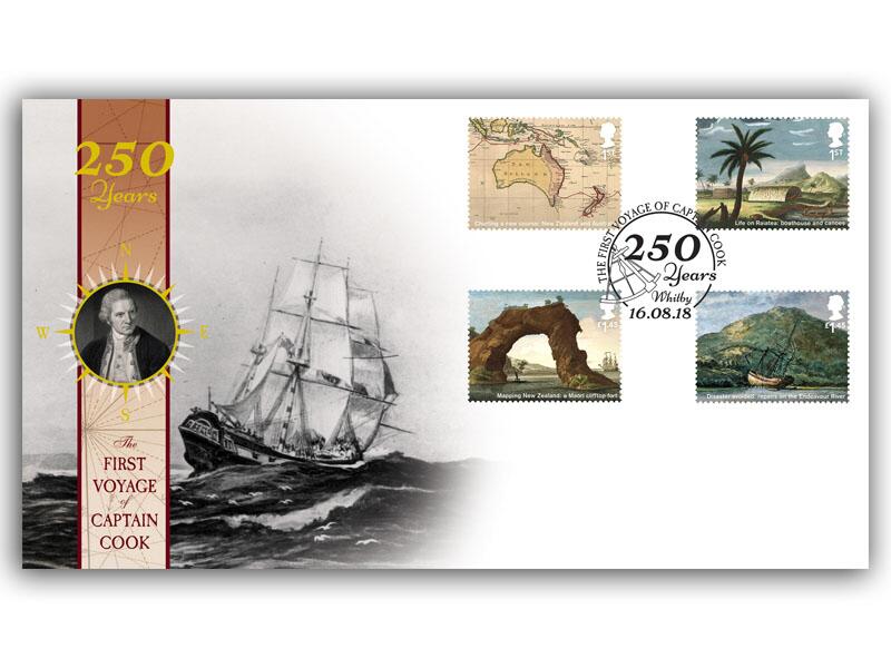 250 Years - Captain Cook Stamps Torn from the Miniature Sheet