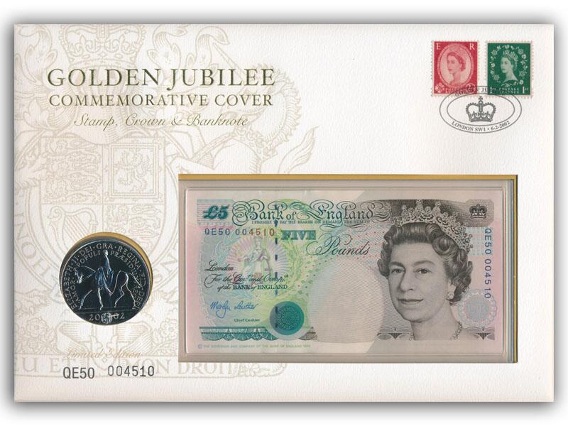 2002 Golden Jubilee, Coin & Banknote cover