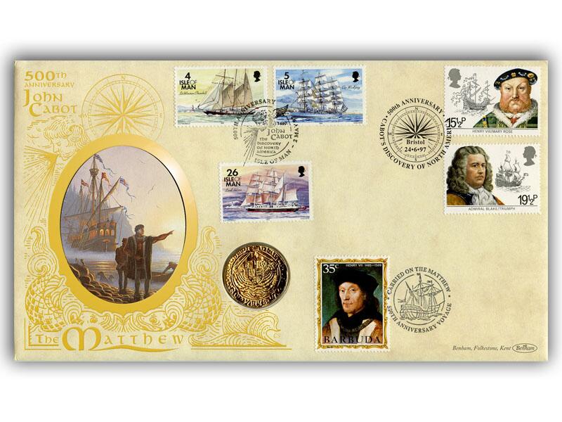 1997 Discovery of North America coin cover