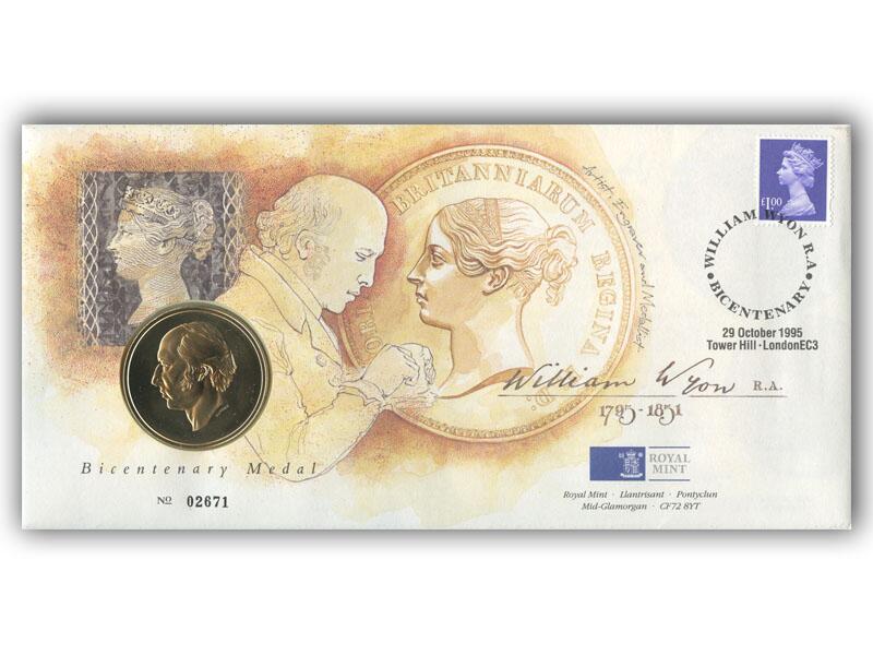 1995 William Wyon coin cover