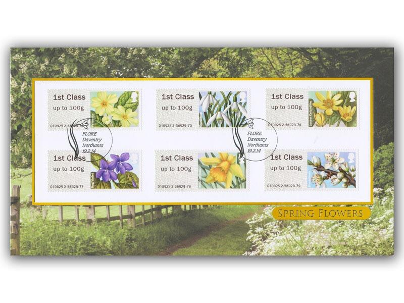 2014 Post & Go - Spring Flowers, Machine stamps