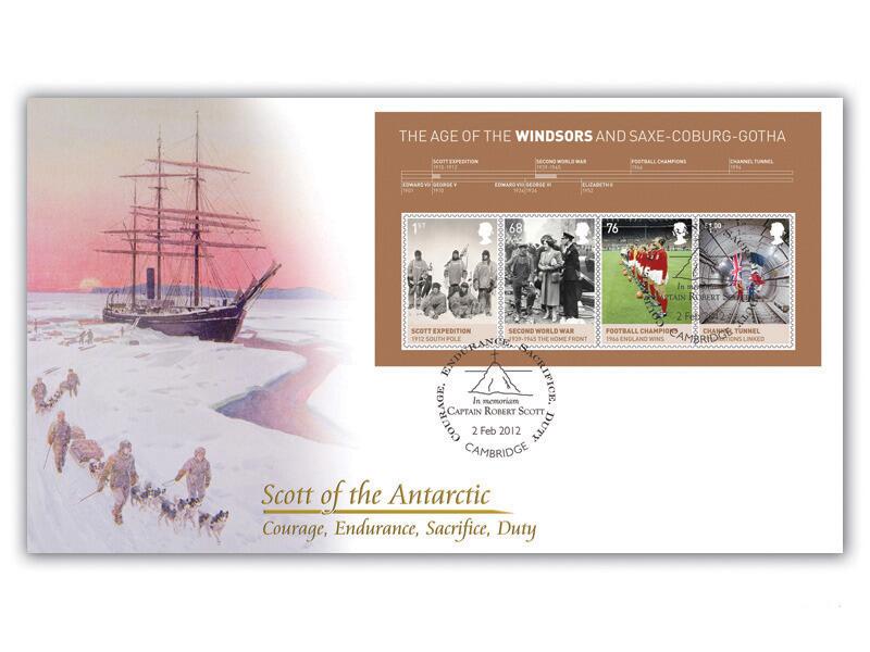 The House of Windsor - Scott of the Antarctic Miniature Sheet Cover