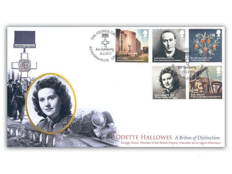 Britons of Distinction - Tribute to Odette Hallowes Stamp Cover