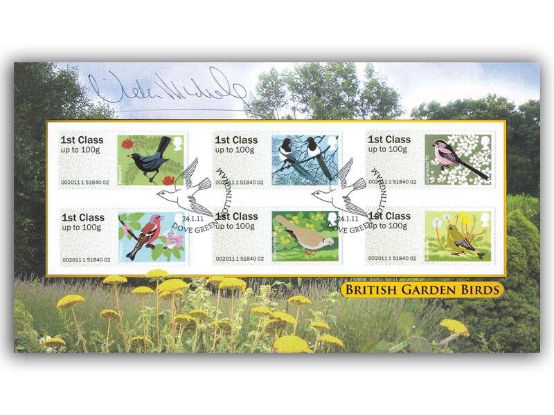 Post & Go - Garden Birds Bureau Stamp Cover Signed Vicki Michelle