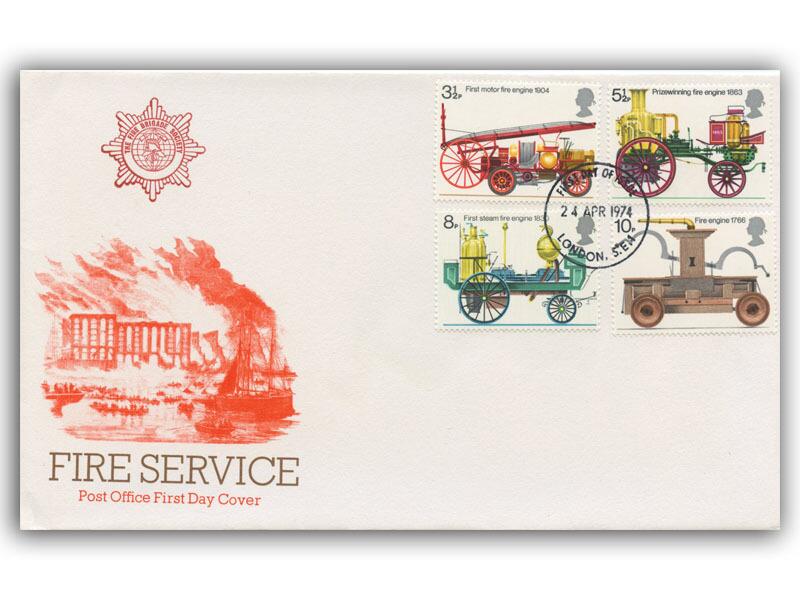 1974 Fire Service, Fire Brigade Society overprint