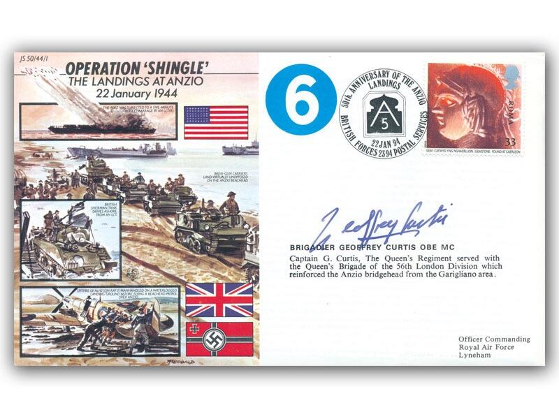 1944 Operation Shingle, signed Geoffrey Curtis