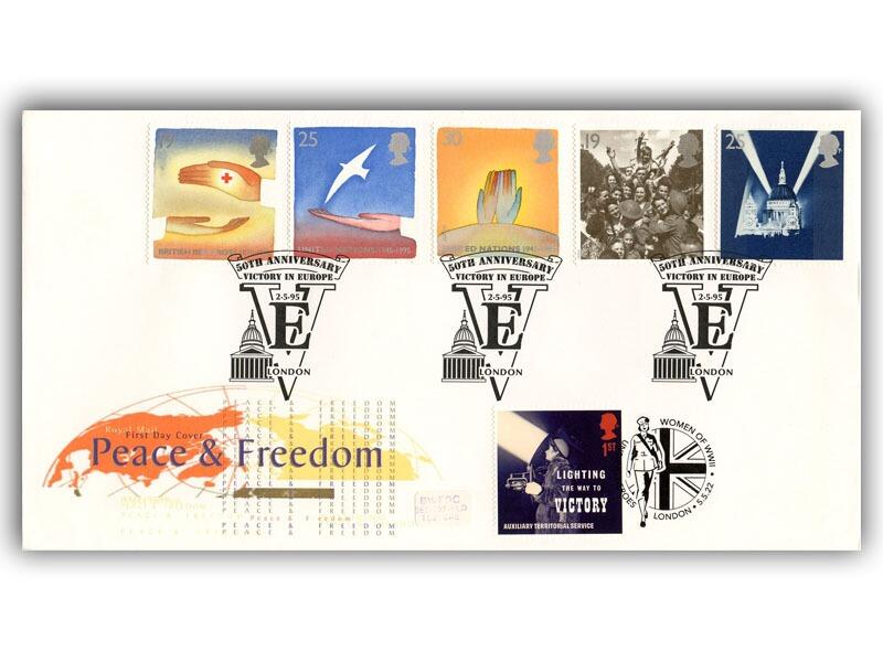 1995 Peace and Freedom / 2022 Women of WWII Double Postmarked Cover