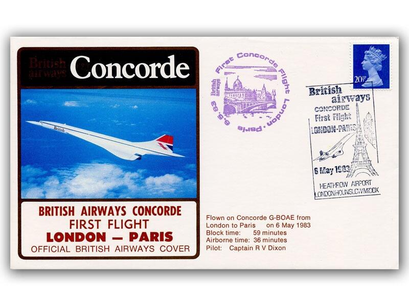1983 First flight London - Paris, Concorde