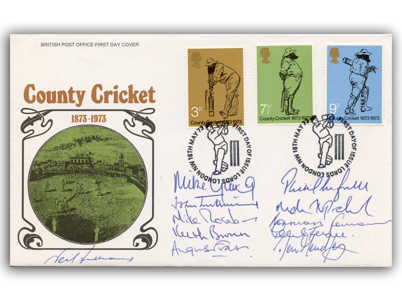 1991 Middlesex Team signed 1973 Cricket cover