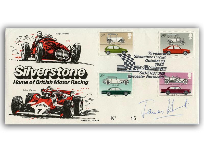 James Hunt signed 1982 Cars, Silverstone cover