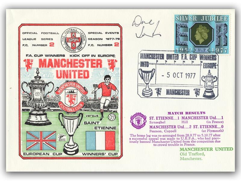 1978 Man Utd V St Etienne, signed by Dave Sexton
