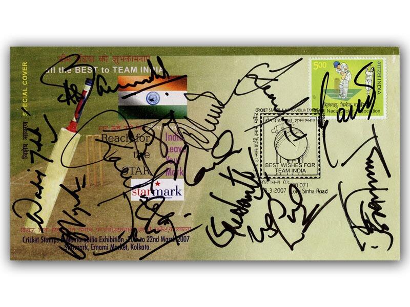 Indian Cricket Team multi signed cover