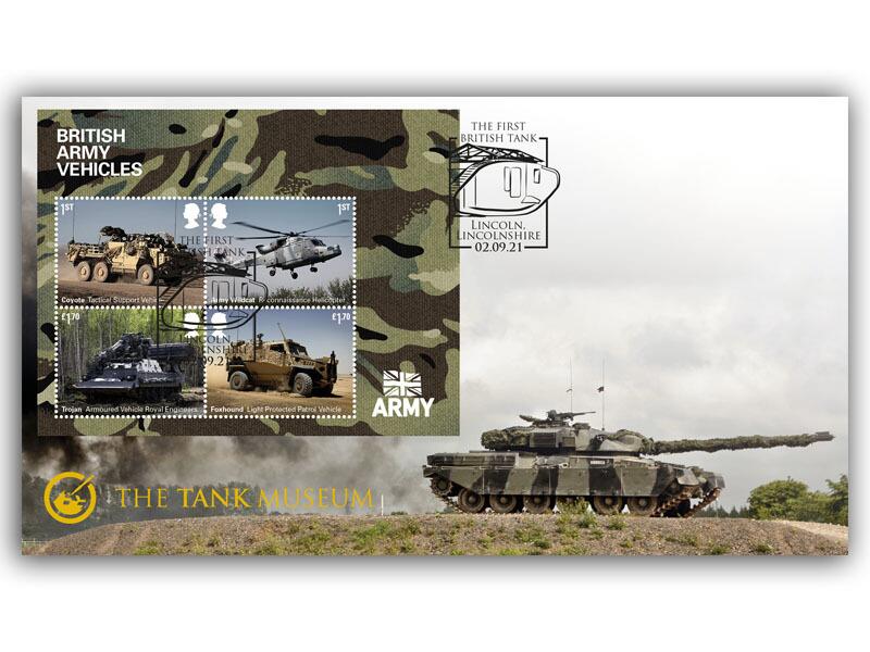 British Army Tanks Miniature Sheet