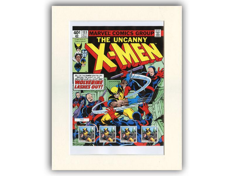 Mounted, Wolverine X-Men Stamps Fan Sheet