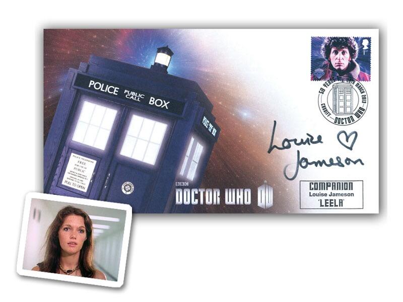 Doctor Who Single Stamp Cover, Signed Louise Jameson