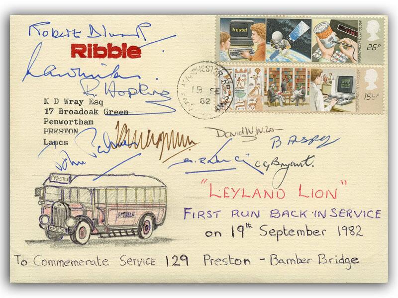 1982 Technology, The Ribble Lion signed cover