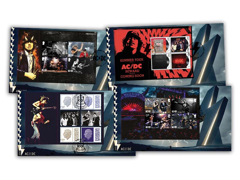 AC/DC Prestige Stamp Booklet, Set of Four Panes
