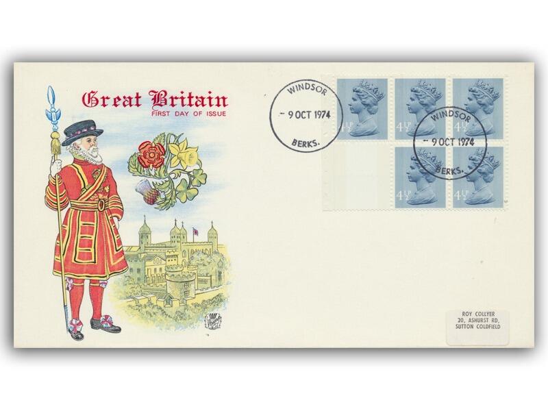 1974 45p Booklet, Windsor CDS, Stuart cover