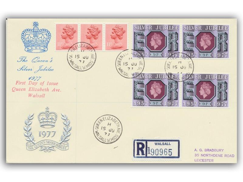 1977 Silver Jubilee 9p, Queen Elizabeth Avenue CDS