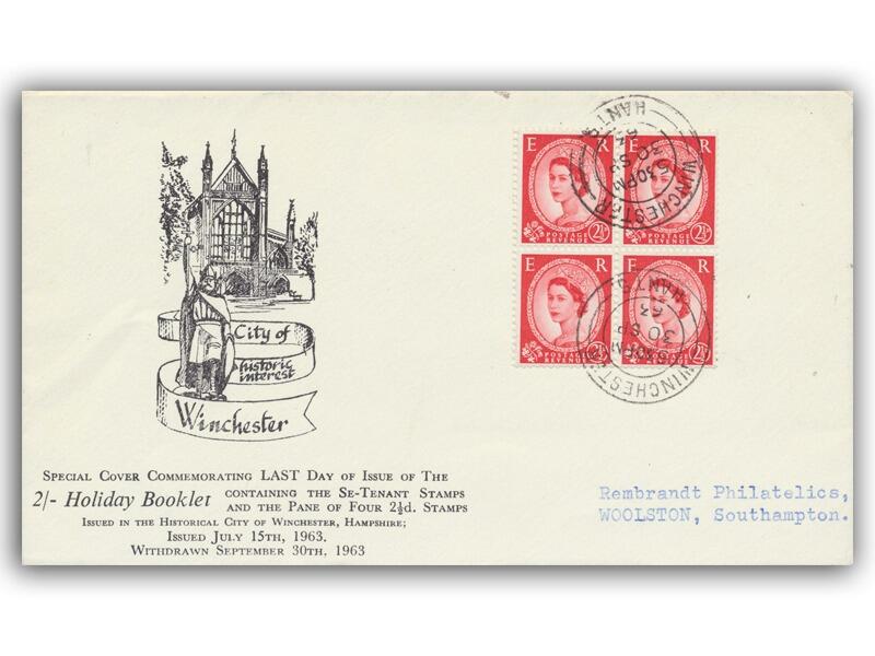 1963 2/- Holiday Booklet 10d Booklet Pane, Last Day