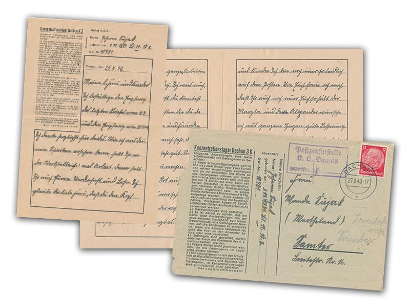 Dachau WWII Prisoner of War mail