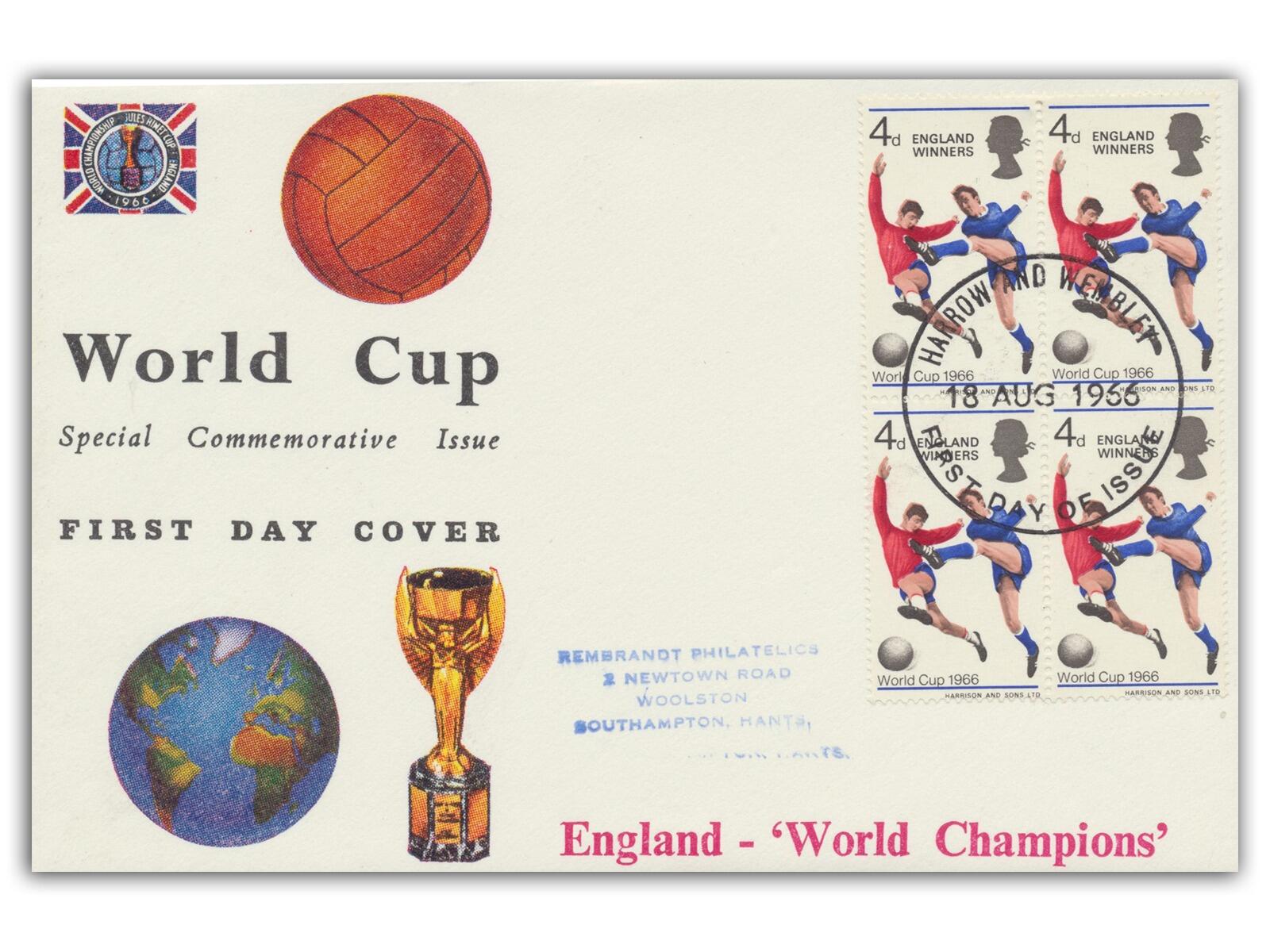 1966 World Cup Winners, Block of Four, Harrow & Wembley FDI