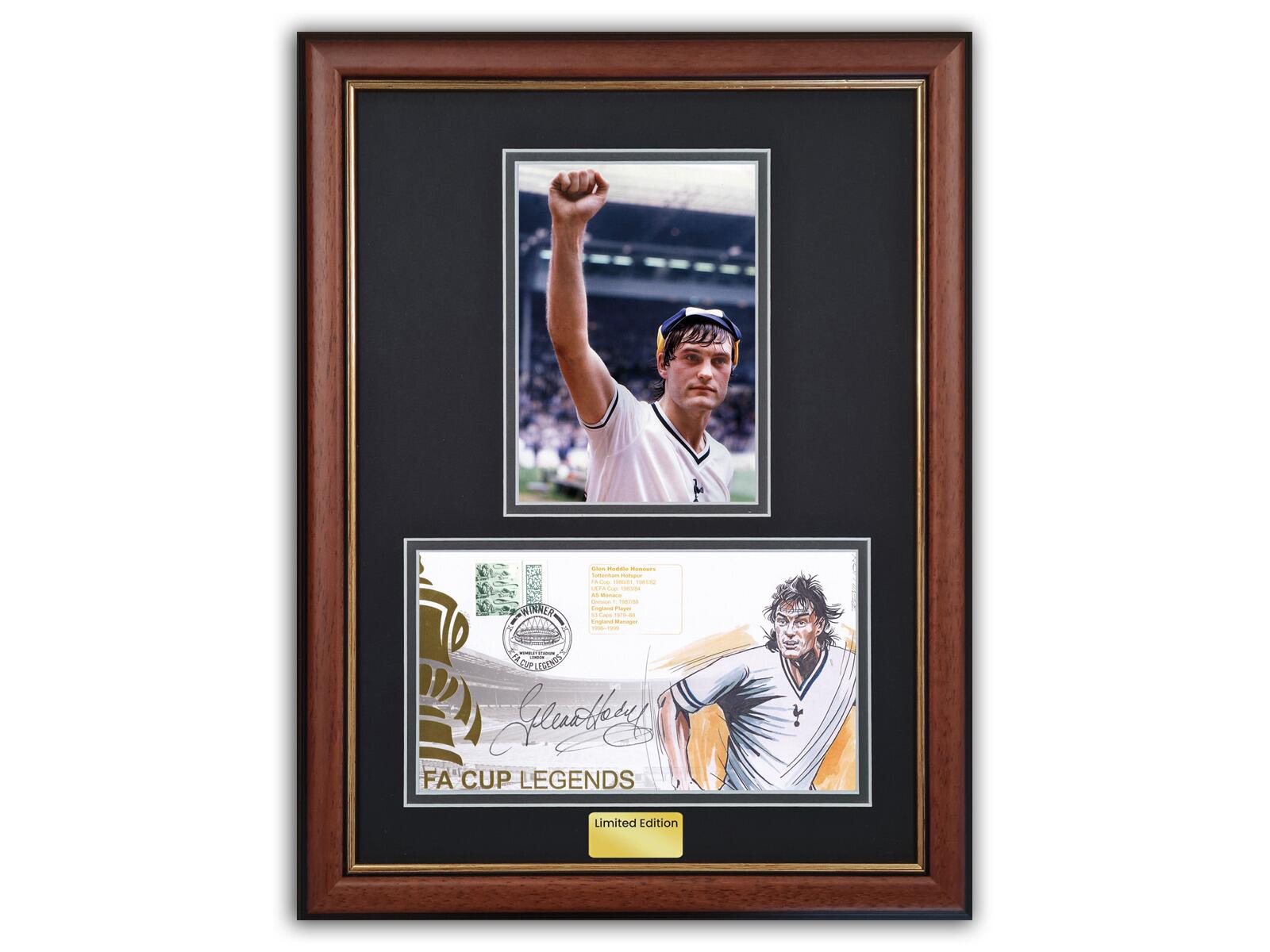 Brown Frame Glenn Hoddle Signed | FA Cup Legends