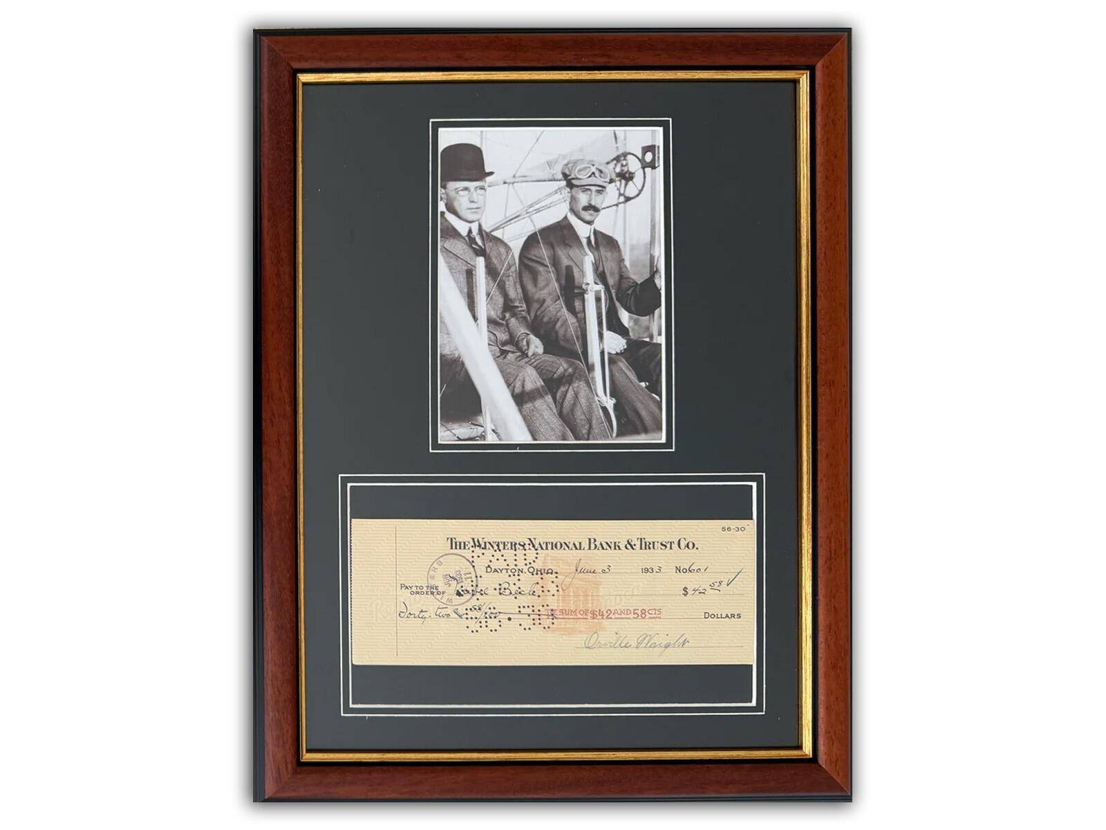 Orville Wright Signed Cheque | First Ever Flight