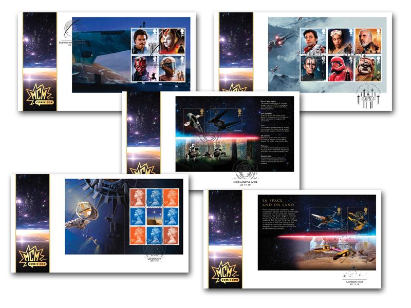 Star Wars 2019 Prestige Stamp Booklet Set of 5 Covers